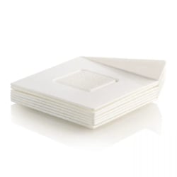 White Single Serve Square Tray